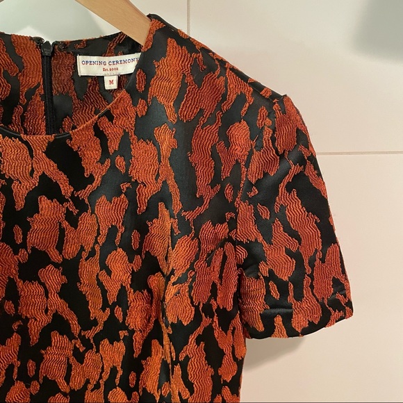 Opening Ceremony - Peplum top in orange jacquard - Picture 2 of 8